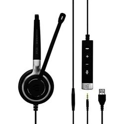 Sennheiser SC 665 USB (507257) - Double-Sided Business Headset | UC Optimized and Skype for Business Certified | For Mobile Phone, Tablet, Softphone, and PC (Black)