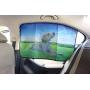 ZATOOTO Car Side Window Sun Shades - Front Rear 4 pcs Magnetic Privacy SunShades Labrador Dog Pattern Design SUV Windshield Curtain for Baby Kids