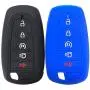 Car Key Fob Skin Cover 2 Pieces Keyless Remote Holder Protector Case Replacement for Ford Fusion 5 Buttons F150 F250 F350 F450 F550 Edge Explorer Mustang F-150 Raptor(Black Blue) Car Key Fob Skin Cover 2 Pieces Keyless Remote Holder Protector Case Replacement for Ford Fusion 5 Buttons F150 F250 F350 F450 F550 Edge Explorer Mustang F-150 Raptor(Black Blue)