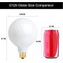 OMAYKEY 15W Dimmable Large LED Globe Bulb 100W Equivalent 1000LM, 3000K Soft White E26 Medium Base, Vintage Edison G125 Large Globe Edison Style LED Filament Light Bulb, Deep Dimming Version