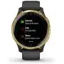 Garmin Venu, GPS Smartwatch with Bright Touchscreen Display, Features Music, Body Energy Monitoring, Animated Workouts, Pulse Ox Sensor and More, Gold with Black Band