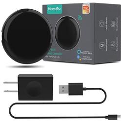 MoesGo WiFi IR Control Hub Smart Home Universal Blaster Infrared Repeater Hub Wireless Remote Control via Smart Life/Tuya APP Compatible with Alexa Google Home and No Hub Required