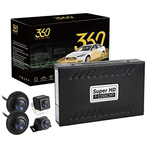 360 Degree Bird View Panoramic System Waterproof Seamless 4 Camera Car DVR Universal Recording Parking Rear View Cam for All Car by CarThree
