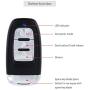 EASYGUARD EC002-NS PKE Passive Keyless Entry Car Alarm System Remote Start Starter Push Start Stop Button Touch Password Entry Shock Sensor Alarm