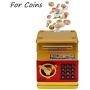 HeQiao Novelty Digital Piggy Bank Electronic Automatic Rolled-into Paper Money Box Password Safe Coin Banks for Gifts (Gold)