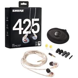 Shure SE425-CL Professional Sound Isolating Earphones with Dual High Definition MicroDrivers, Secure In-Ear Fit - Clear