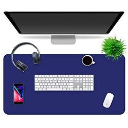 Multipurpose Office Desk Pad and Computer Desk Mat - Waterproof Office Desk Mat and Desk Blotter Pad - Home Office Accessories (Large (35.5'' x 17.5'') (Blue Haven Blue)