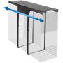 Mount-It! Under Desk CPU Mount with Adjustable Straps, Computer Tower Holder with Sliding Track and 360 Degree Swivel, 22 Lb Capacity, Black