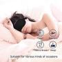 AJUN Cotton Sleep Eye Mask - Updated Design Light Blocking Sleep Mask, Soft and Comfortable Night Eye Mask for Men Women, Eye Blinder for Travel/Shift Work, Includes Travel Pouch+Earplugs (#01#Black)