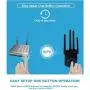 WiFi Repeater 1200Mbps, Whew Wireless Signal Booster, Dual Band 2.4G and 5G Expander, 4 Antennas Range Extender | One Button Setup with 2 Ethernet Port (Black)