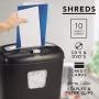 Swingline GBC Paper Shredder, 10 Sheet Capacity, Super Cross-Cut, 1 User, Personal, EX10-05 (1757393) ,Black , 10 Sheets