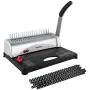 Binding Machine, 21-Holes, 450 Sheets, Comb Binding Machine with Starter Kit 100 PCS 3/8 Comb Binding Spines, Comb Binding Machine Perfect for Letter Size, A4, A5 or Smaller Sizes Office Documents
