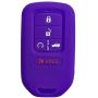 Alegender Qty(2) 5 Buttons Rubber Smart Key Fob Case Cover Remote Holder Jacket Bag Skin for 2018 2017 2016 2015 2019 Honda Accord Civic CR-V CRV Pilot EX EX-L Touring Premium
