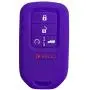 Alegender Qty(2) 5 Buttons Rubber Smart Key Fob Case Cover Remote Holder Jacket Bag Skin for 2018 2017 2016 2015 2019 Honda Accord Civic CR-V CRV Pilot EX EX-L Touring Premium