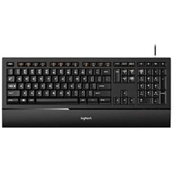 Logitech Illuminated Ultrathin Keyboard K740 with Laser-Etched Backlit Keyboard and Soft-Touch Palm Rest - Black
