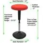 WOBBLE STOOL Standing Desk Balance Chair for Active Sitting. Tall ergonomic adjustable height swiveling leaning perch perching ergonomic sit stand high computer chair swivels 360 for adults kids