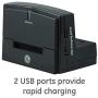 GE 3 Outlet 2 USB Table Top Surge Protector, 6ft Cable, 540J, 2.1A/10W, 11925