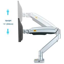 NB North Bayou Monitor Desk Mount Ultra Wide Full Motion Swivel Long Arm with Gas Spring for 22-35Monitors from 6.6 to 26.4lbs Height Adjustable Monitor Stand F100A-S