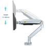NB North Bayou Monitor Desk Mount Ultra Wide Full Motion Swivel Long Arm with Gas Spring for 22-35Monitors from 6.6 to 26.4lbs Height Adjustable Monitor Stand F100A-S