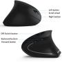 Ergonomic Mouse, LEKVEY Vertical Wireless Mouse - Rechargeable 2.4GHz Optical Vertical Mice : 3 Adjustable DPI 800/1200/1600 Levels 6 Buttons, for Laptop, PC, Computer, Desktop, Notebook etc, Black