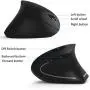 Ergonomic Mouse, LEKVEY Vertical Wireless Mouse - Rechargeable 2.4GHz Optical Vertical Mice : 3 Adjustable DPI 800/1200/1600 Levels 6 Buttons, for Laptop, PC, Computer, Desktop, Notebook etc, Black