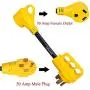 Epicord RV Power Cord Dogbone RV Power Adapter with Handle 12'' 10AWG/3 Cord 50Amp to 30Amp with SA Certification