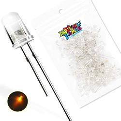 Novelty Place 100 Pcs 5mm Yellow LED Diode Lights - [Ultra Bright] Clear Transparent DC 2V 20mA Emitting Diodes LEDs Bulb - DIY Science Project Electronics Components Lighting Kit
