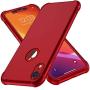 ORETECH Designed for iPhone XR Case, with[2 x Tempered Glass Screen Protector] 360 Full Body Shockproof Anti Scratch Protection Cover Hard PC Soft Rubber Silicone Case for iPhone XR 6.1 2018 Red