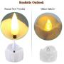 Battery Operated Candles with Timer, Punasi Set of 12 LED Flameless Candles Realistic Electronic Tea Lights with Fake Candle Wax & Wicks for Home Room Party Festival Decor - Warm White