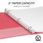 Samsill .5 Inch Value Document Storage 3 Ring Binder , Round Ring, 11 x 8.5 Inches, Red (11103)
