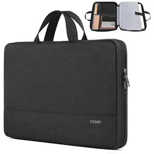 Laptop Sleeve Case, 13inch TSA Slim Laptop Case for MacBook Air MacBook Pro, Durable Water Resistant Business Briefcase Handle Bag for 13-13.3 inch HP Dell Lenovo Laptop, Black Laptop Sleeve Case, 13inch TSA Slim Laptop Case for MacBook Air MacBook Pro, Durable Water Resistant Business Briefcase Handle Bag for 13-13.3 inch HP Dell Lenovo Laptop, Black