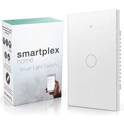 Smart Wifi Light Switch - Modern Day Light Switch, 1 Gang LED Back-Lit Control Lighting from Anywhere - Easy In-Wall Installation - Includes App for iOS & Android Works With Alexa, Google Home, IFTTT