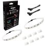 PC RGB LED Strip Light, RGB LED Strip for 12V 4-Pin RGB LED Header, Compatible with ASUS Aura RGB, MSI Mystic Light, ASROCK Aura RGB M/B, Come with 8pcs Strong Magnetic Clip, White Silicone Housing