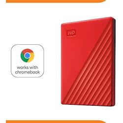 WD 2TB My Passport Portable External Hard Drive, Red - WDBYVG0020BRD-WESN