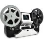 8mm & Super 8 Reels to Digital MovieMaker Film Sanner Converter, Pro Film Digitizer Machine with 2.4'' LCD, Black (Convert 3 inch and 5 inch 8mm Super 8 Film reels into Digital) with 32 GB SD Card