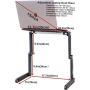 Ergonomic Portable Laptop Stand Table Desk Foldable Lap Tray for Bed Sofa Fully Adjustable Height and Angle Laptop Riser with USB Fans for Work from Home or Travel(Black)