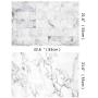 2 Pieces Pack Double Sided Background 4 Patterns: Food Photography Backdrop Gourmet Blogger Shot Cosmetic Makeup Photo Flat Lay Backdrop ins Style Marble Textures Board Rustic Grunge Wood Background