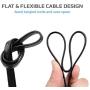 RJ11 Cable ADSL 66ft Extension Lead Phone Cord Telephone Plug High Speed Xfinity Internet Broadband Male to Male Router and Modem to RJ11 Phone Socket/Microfilter/Landline Wire (Black)