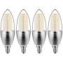 GEZEE LED Candelabra Bulb, Non-Dimmable 120Watt Light Bulbs Equivalent, 15W LED Candle Bulbs,Warm White 3000K Chandelier Bulbs, 4.3in, E12 Candelabra Base, 120V, 1500Lumens, Torpedo Shape(4 Pack)