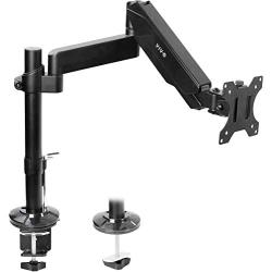 VIVO Black Heavy Duty Articulating Single Pneumatic Spring Arm Desk Mount Stand, Fits Standard and Large Ultrawide Monitor Screen up to 35 inches with Maximum VESA 200x100, STAND-V101H