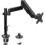 VIVO Black Heavy Duty Articulating Single Pneumatic Spring Arm Desk Mount Stand, Fits Standard and Large Ultrawide Monitor Screen up to 35 inches with Maximum VESA 200x100, STAND-V101H