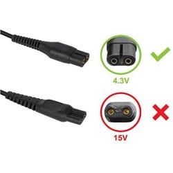 98K 4.3V Philips Shaver Charger Power Cord for Philips Norelco Oneblade Series QP2520, QP2520 / 90, QP2520 / 70, QP2520 / 72 All-in-One Grooming Trimmer & Hybrid Electric Razor Charging Cord