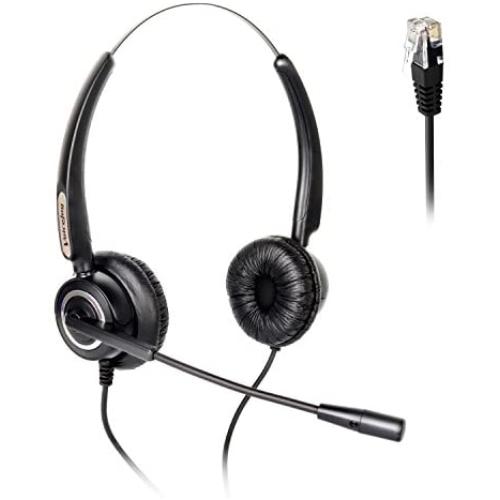 Binaural Headset Headphones Only for Cisco IP Telephone 7940 7960 7970 7962 7975 7961 7971 7960 8841 M12 M22 and All Series