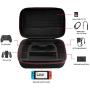 Large Carrying Storage Case for Nintendo Switch,Protective Travel Hard Shell Messenger Bag for Switch Console, Pro Controller, Accessories Switch Dock, AC Adapter with 16 Game Cards and Shoulder Strap