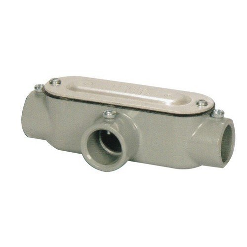Morris 14171 EMT Set Screw Conduit Body, Aluminum, Type T, Cover and Gasket, 3/4'' Thread Size