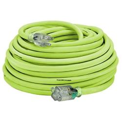 Flexzilla Pro Extension Cord, 10/3 AWG SJTW, 100 ft, Lighted Plug, Indoor/Outdoor, ZillaGreen - FZ512935