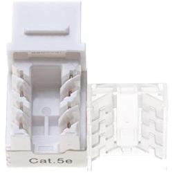 Cat5e Ethernet RJ-45 Keystone Jack Cat5 Punch-Down Network White - Choose a Pack of 5/10/20/30/50 (10)