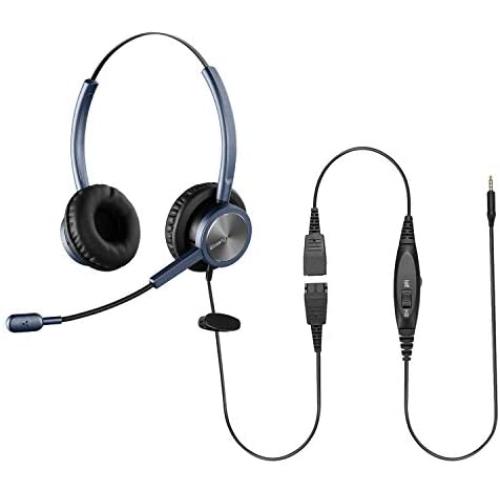 Sinseng Phone Headset with Microphone Noise Cancelling & 3.5mm Jack, Cell Phone Headphone with Volume Control for Call Center Office Skype Business Meeting Online Courses Teaching Work from Home