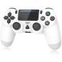 Controller for Playstation 4, Y Team Controller for PS4/ Pro/Slim, Game Controller Joystick with Vibration Function, Headset Jack, 6-axis Gyro Sensor/1000mAh Battery(White)