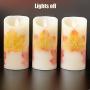 LED Maple Leaf Candle Night Light, VEEKI Warm White 1 Pack Flameless Battery Operated Electric LED Moving Wick Flickering Candle Lights with Remote Control Timer for Decoration, Wedding (Maple Leaf 1)